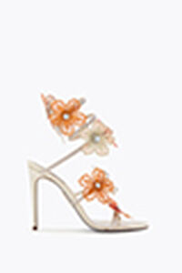 PEACH FLOWER IVORY AND ORANGE SANDAL 105