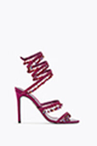 CHANDELIER PORPORA SATIN/RUBY STRASS SANDAL
