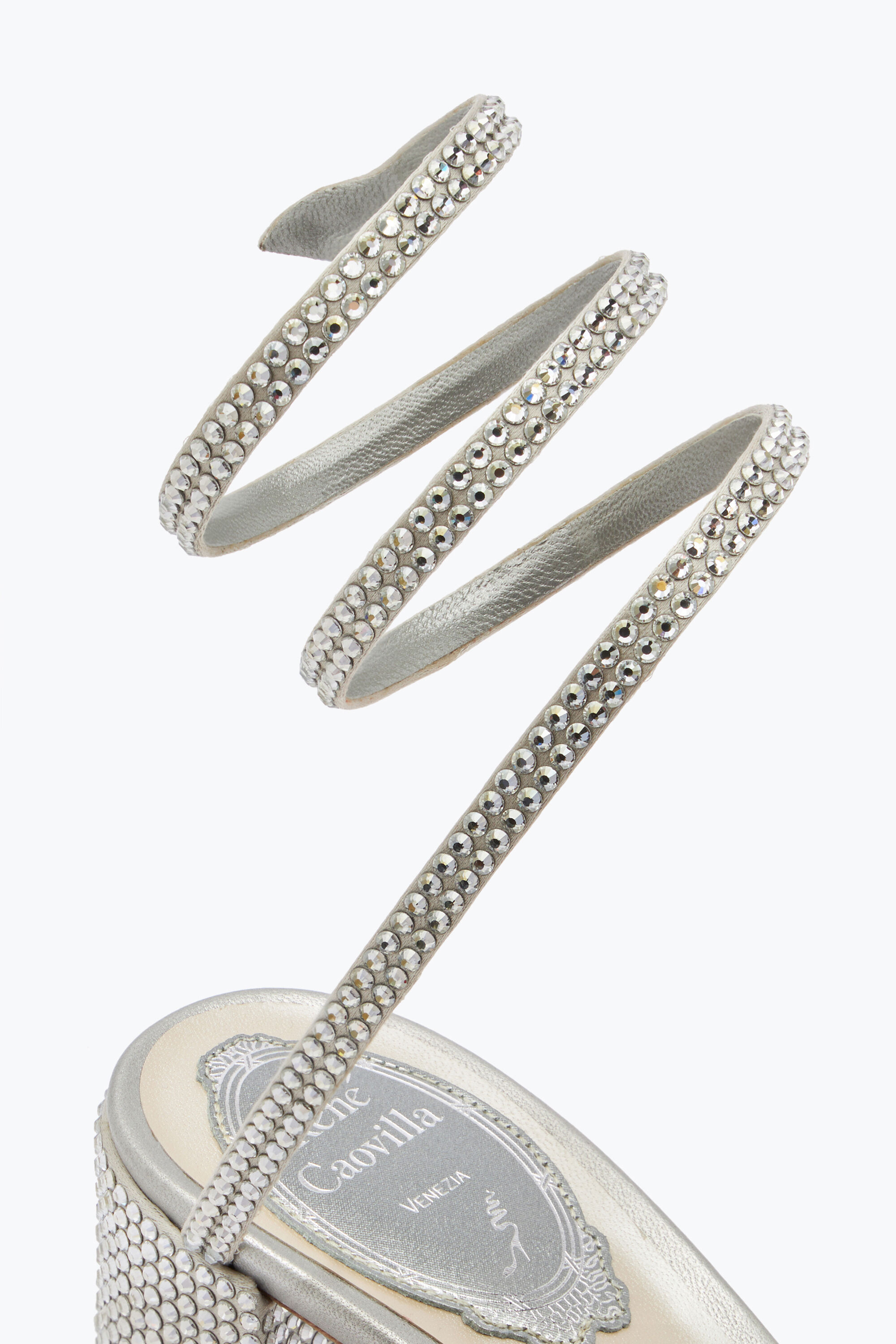 Jeweled Silver-Coloured Jewel Sandals Cleo | Rene Caovilla®