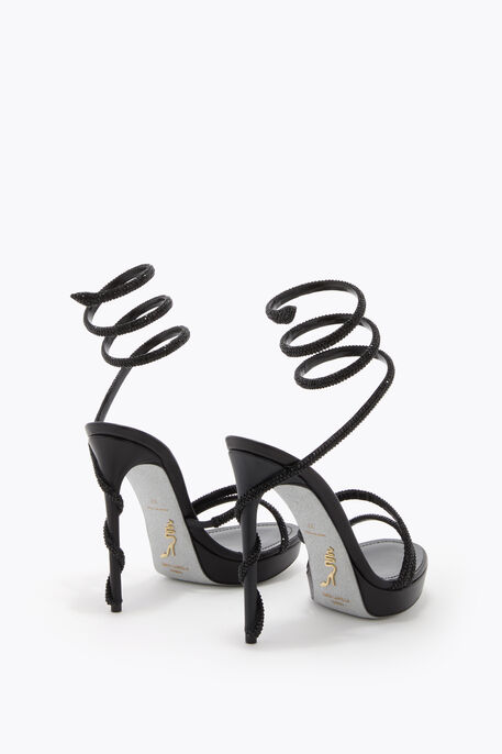 MARGOT BLACK PLATFORM SANDAL 120