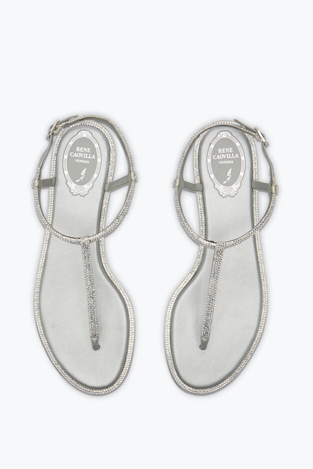 DIANA CRYSTAL GRAY SANDAL 10