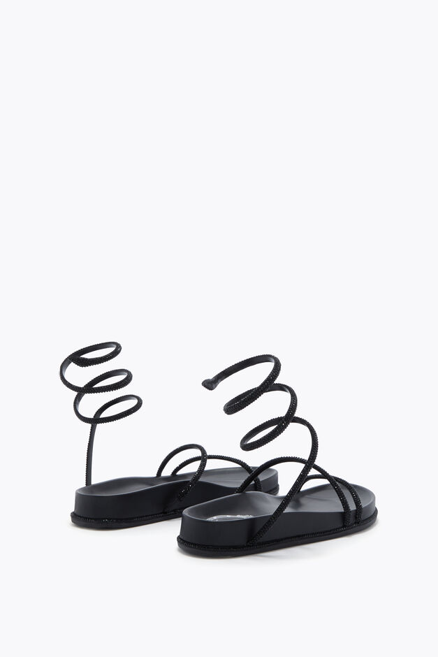 GISELE BLACK FLATFORM SANDAL 20