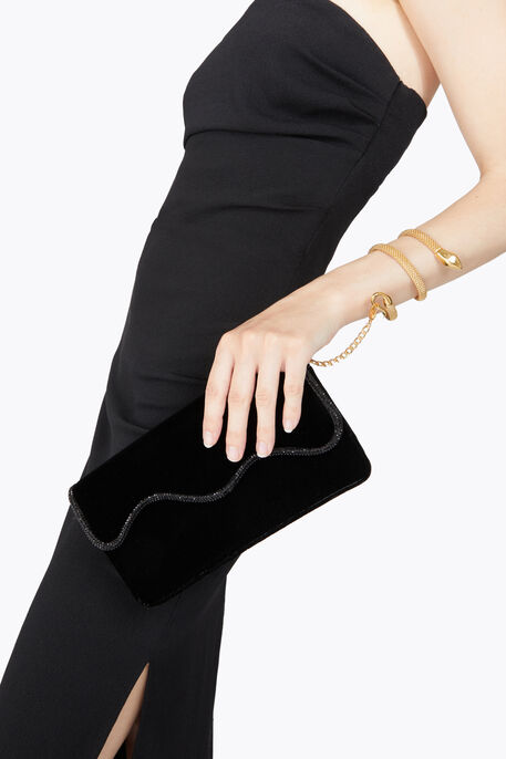 ONDA BLACK VELVET CLUTCH ONDA BLACK VELVET CLUTCH