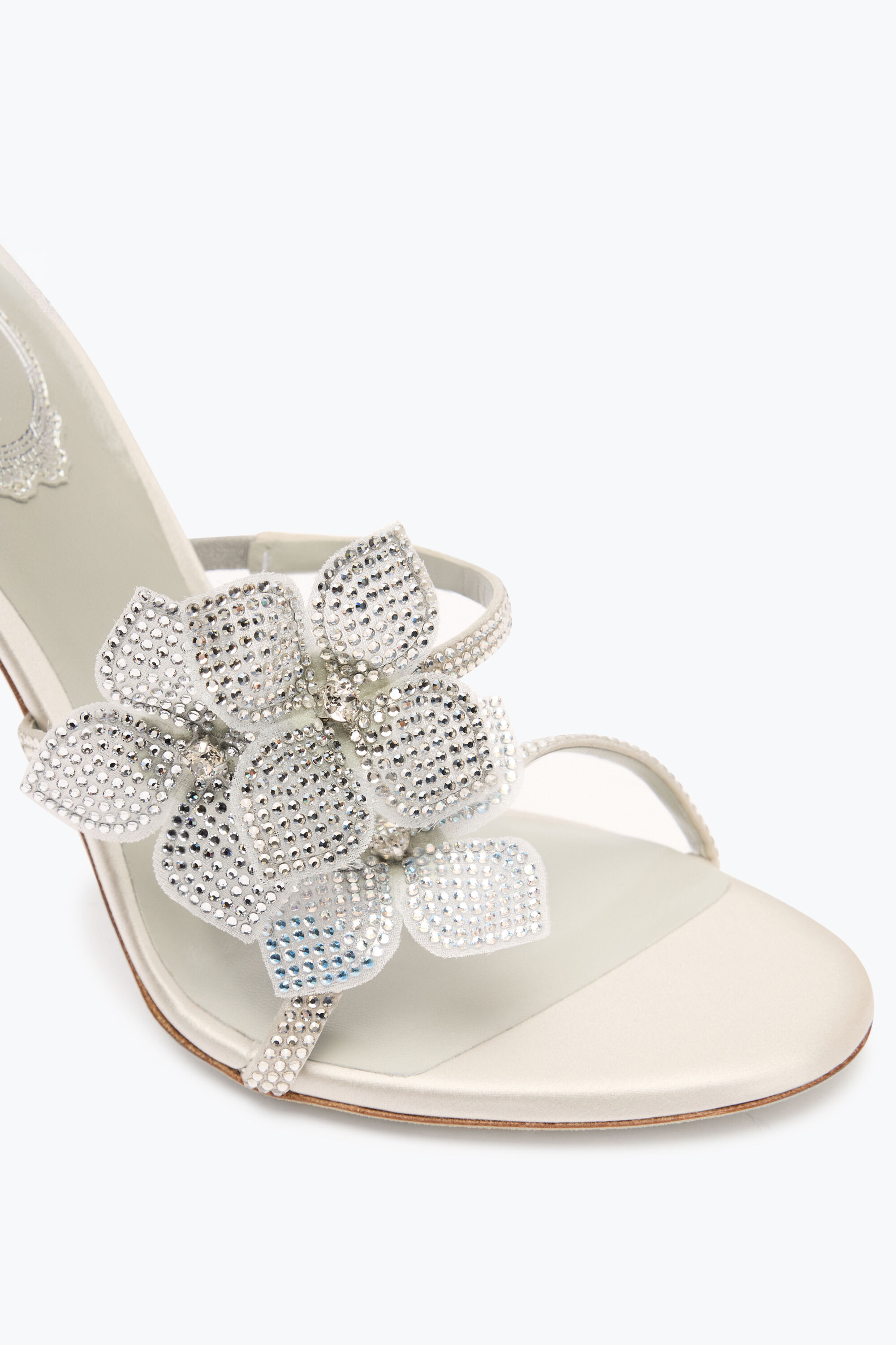 Jeweled FLORIANE IVORY SANDAL 105 | Rene Caovilla®