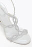 CLEO METALLIC IVORY SATIN/CRYSTAL STRASS SANDAL