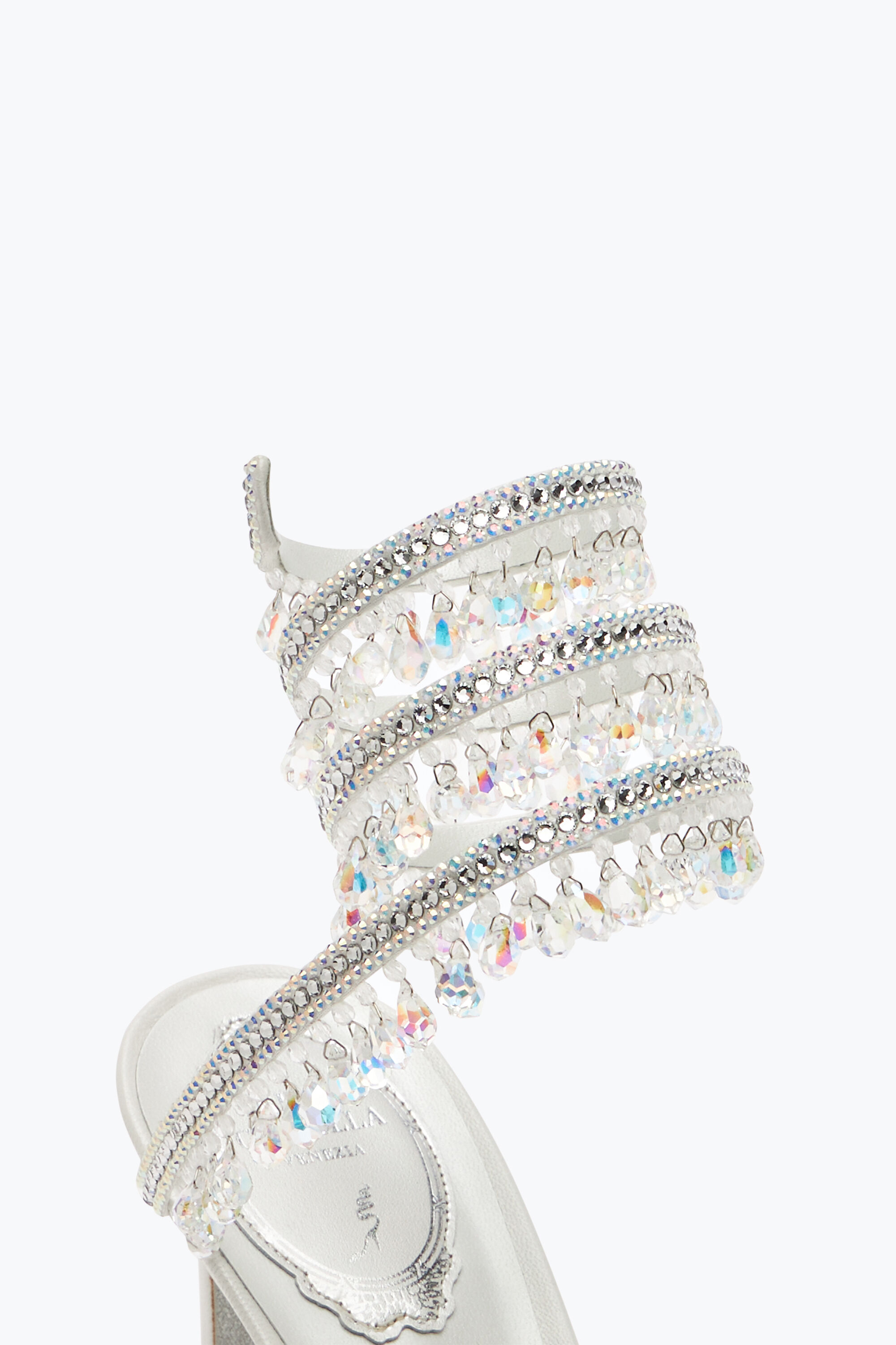 Jeweled Chandelier White Pump 80 | Rene Caovilla®
