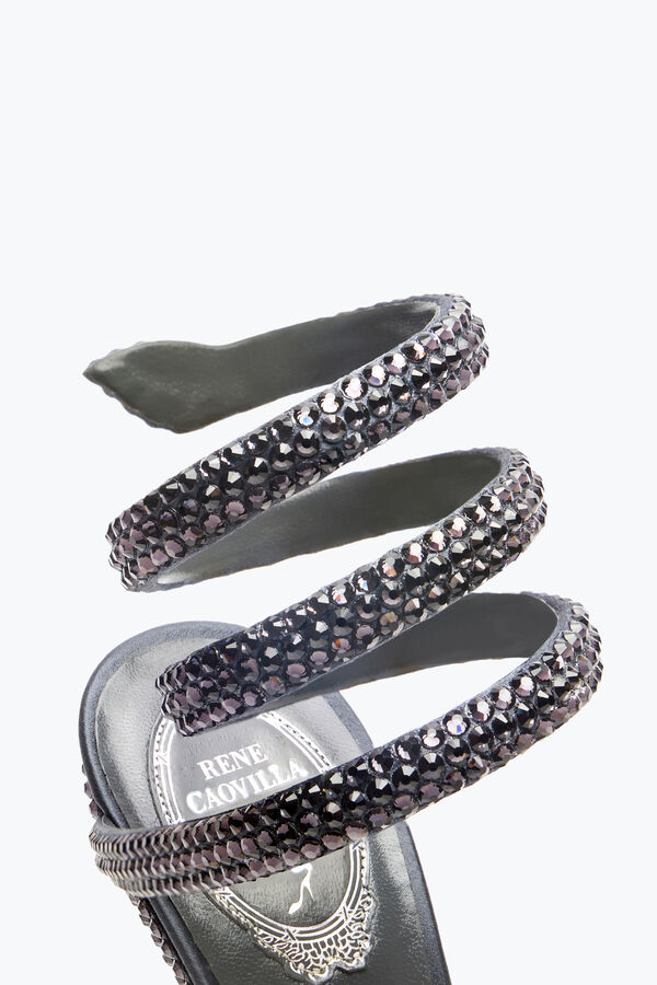 Symphony Anthracite Sandal With Crystals 105