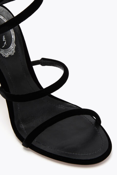 CLEO BLACK VELVET SANDAL 105
