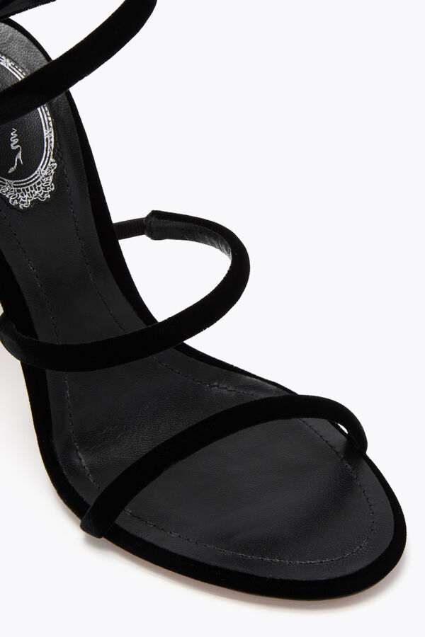 CLEO BLACK VELVET SANDAL