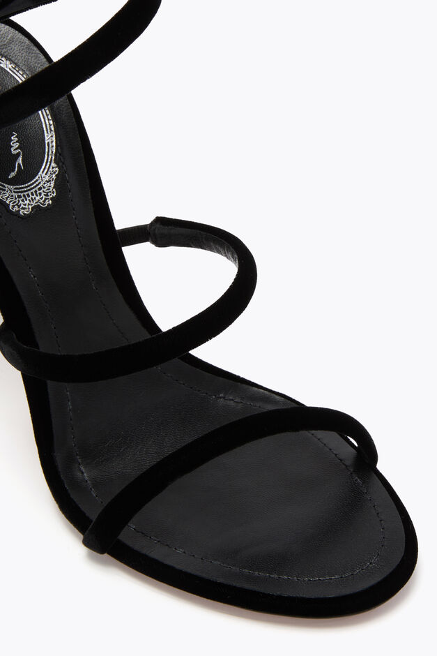 CLEO BLACK VELVET SANDAL 105