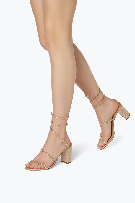 Cleo  Crystal Beige Sandal 80 Cleo  Crystal Beige Sandal 80