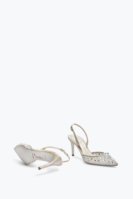 Silver Slingbacks Cinderella 75