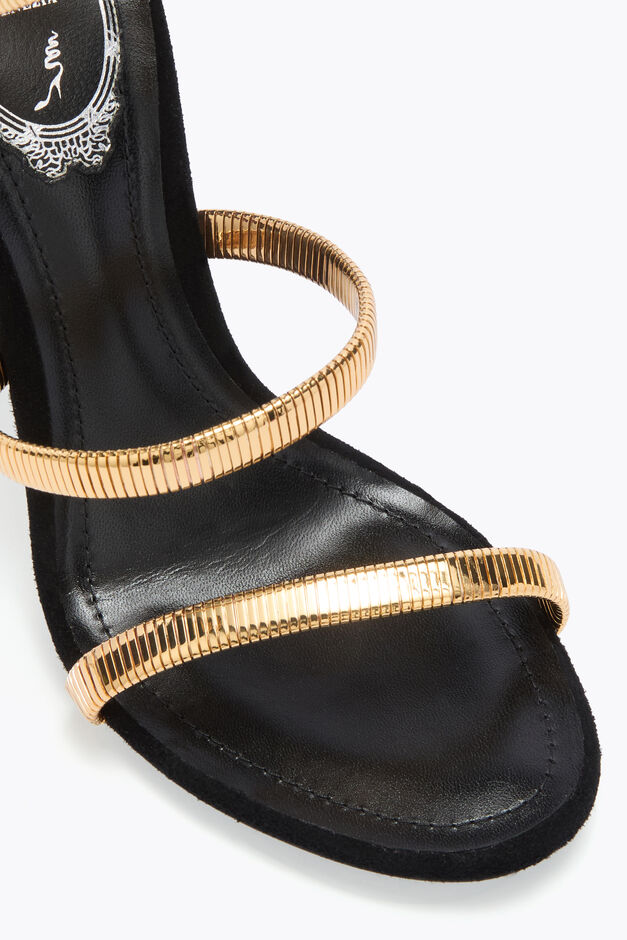JUNIPER BLACK AND GOLD SANDAL 105