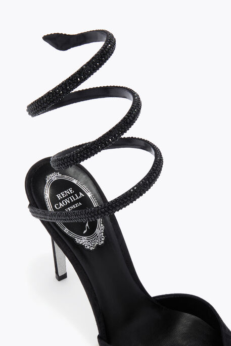 CLEO PUMP IN BLACK DAMASK 105