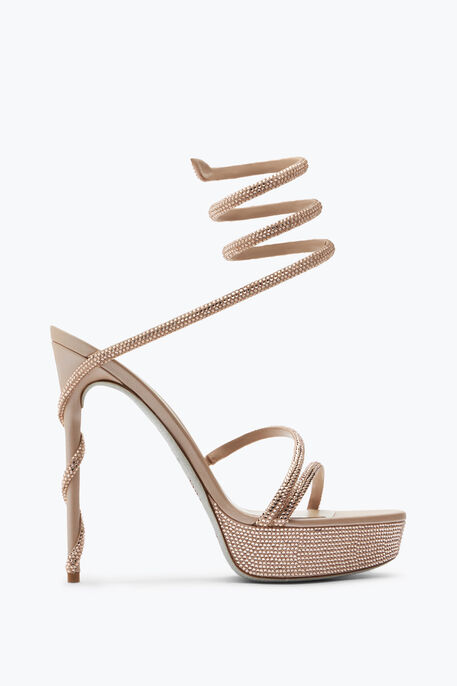 MARGOT CRYSTAL BEIGE PLATFORM SANDAL 130 MARGOT CRYSTAL BEIGE PLATFORM SANDAL 130