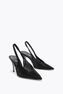JINNY BLACK NET-TULLE/JET STRASS SLINGBACK