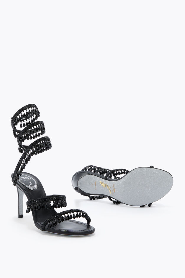 CHANDELIER BLACK SANDAL 80