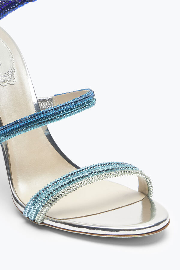 Cleo Silver Sandal With Blue Degrad&eacute; Crystals 105