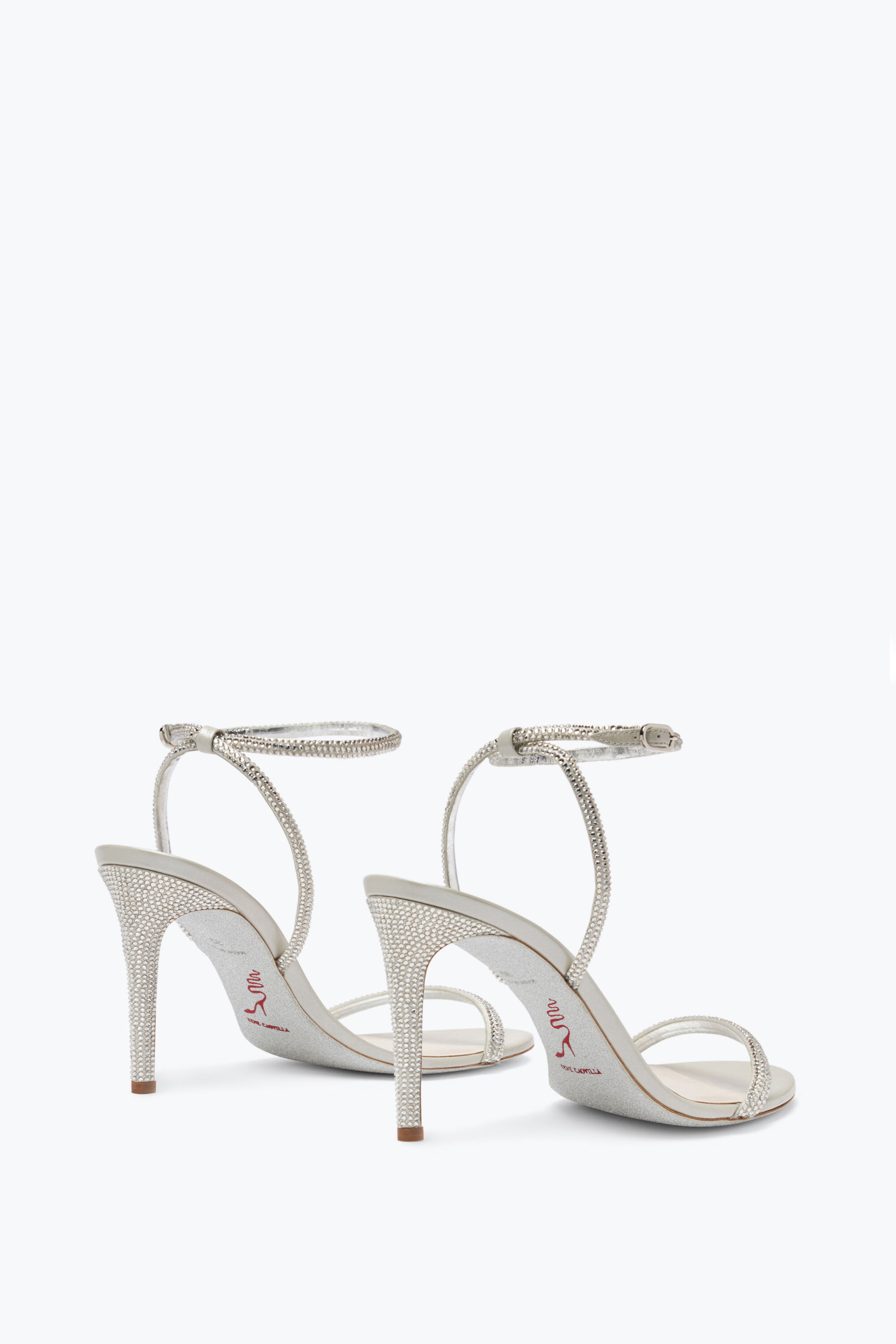 Jeweled Ellabrita Crystal Silver Sandal 80 | Rene Caovilla®