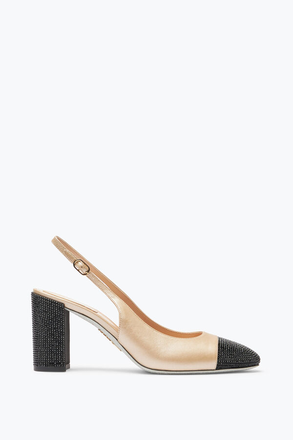 Kristen Nude And Black Slingback 80