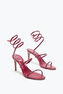 CLEO BURGUNDY AYERS LEATHER SANDAL 80