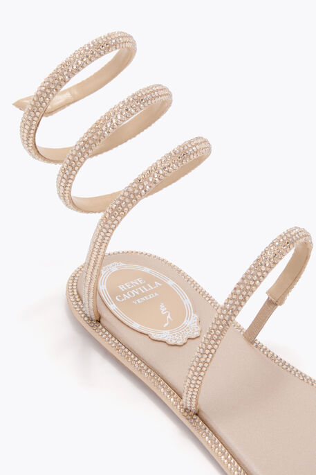 CLEO GOLD FLAT SANDAL 10