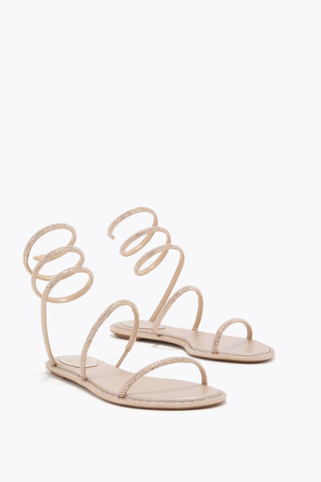 CLEO GOLD FLAT SANDAL 10