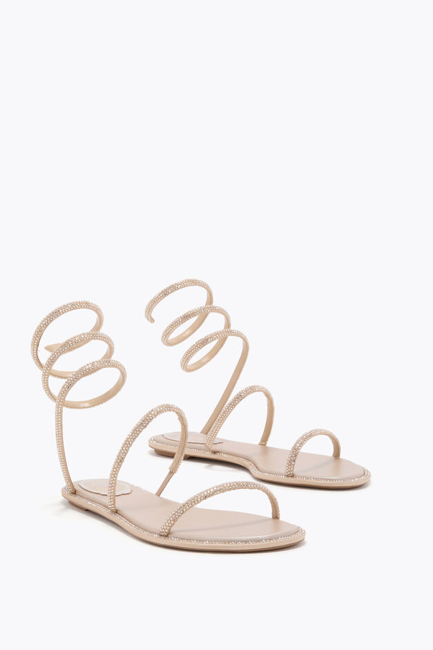 CLEO GOLD FLAT SANDAL 10