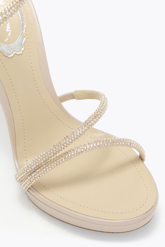 MARGOT CHAMPAGNE PLATFORM SANDAL 120