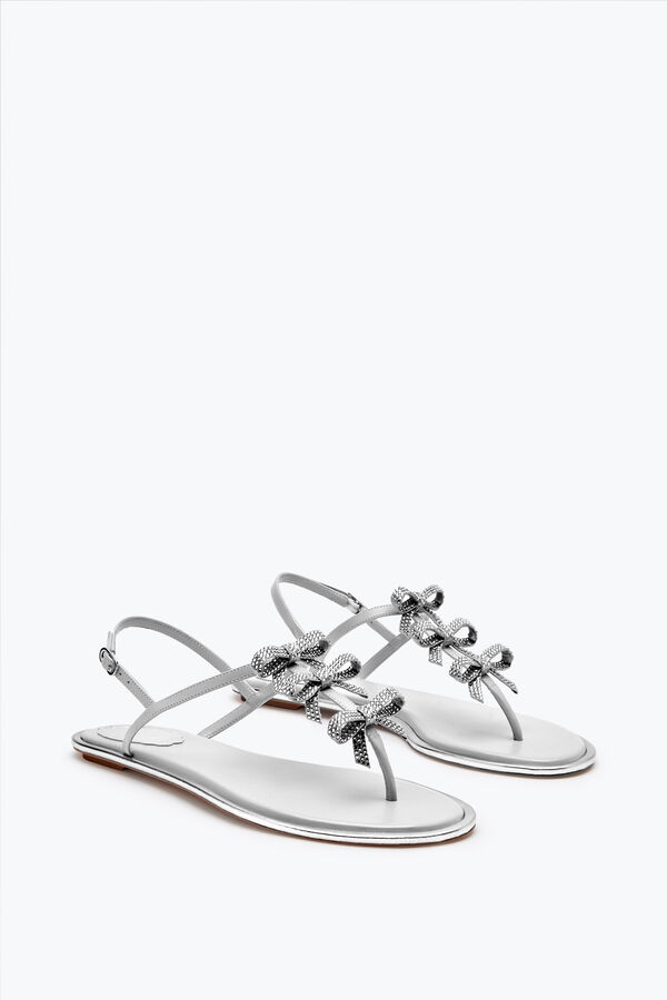 Caterina Silver Thong Sandal 10