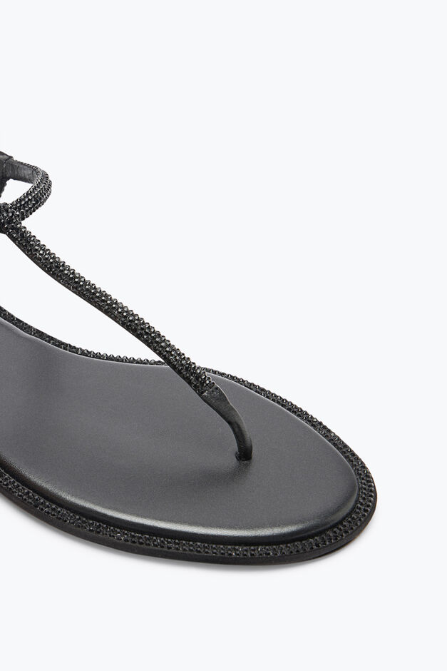 DIANA CRYSTAL BLACK SANDAL 10
