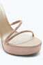 Margot Crystal Beige Platform Sandal 130