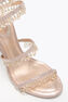 CHANDELIER LIGHT PINK SATIN/SILK STRASS SANDAL