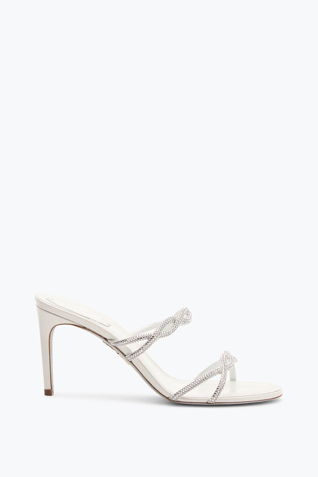 BRAID IVORY SLIDER SANDAL 80