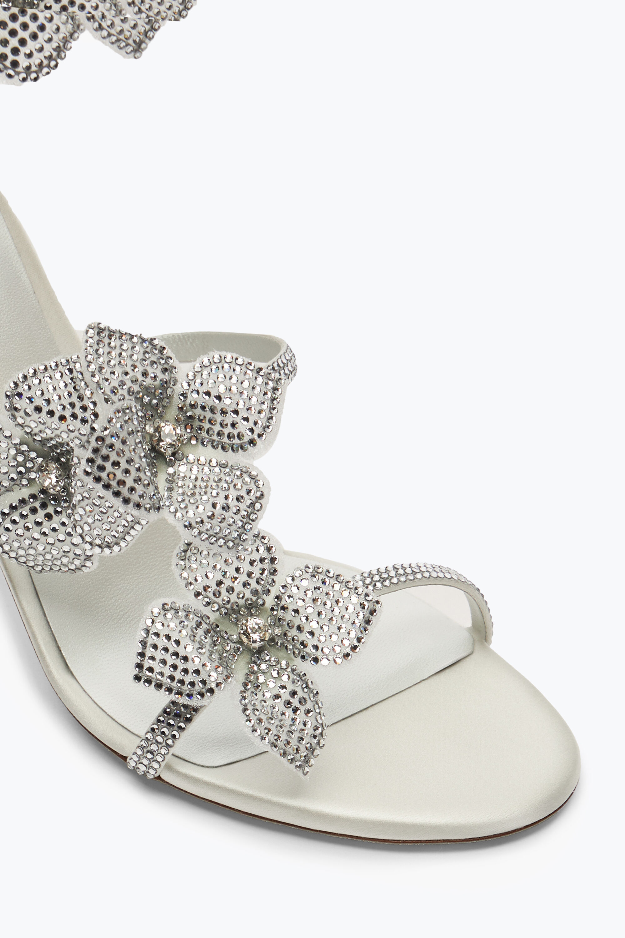 サンダル・ミュール RENE CAOVILLA Women Sandals C12170 R001V108 White Jeweled Floriane White Sandal 80 | Rene Caovilla®