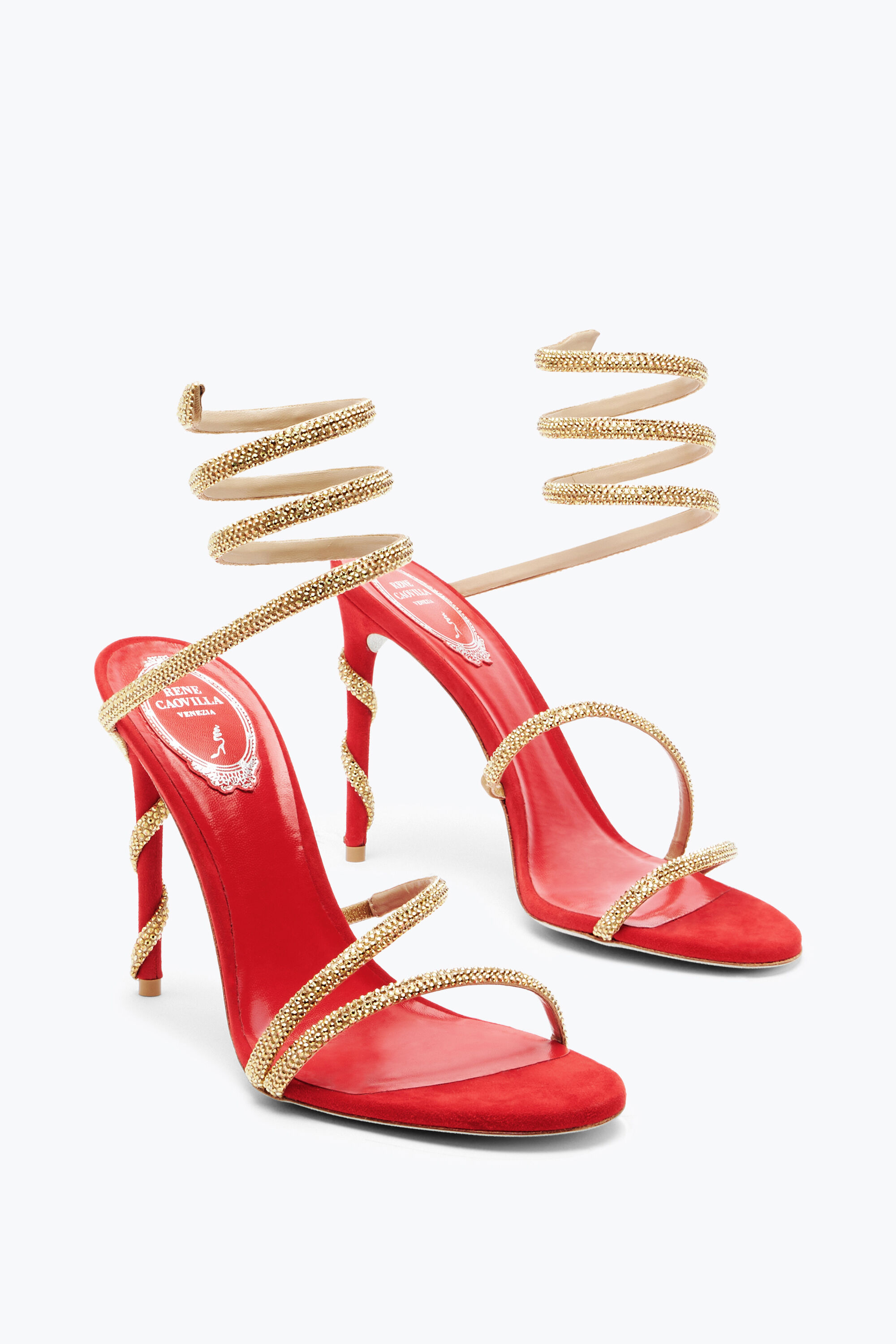 売れ筋がひクリスマスプレゼント！ Jewel Red Margot Jeweled Sandal Caovilla® Rene | 105 靴