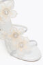 PEACH FLOWER IVORY SATIN/CRYSTAL-CREAM STRASS SANDAL