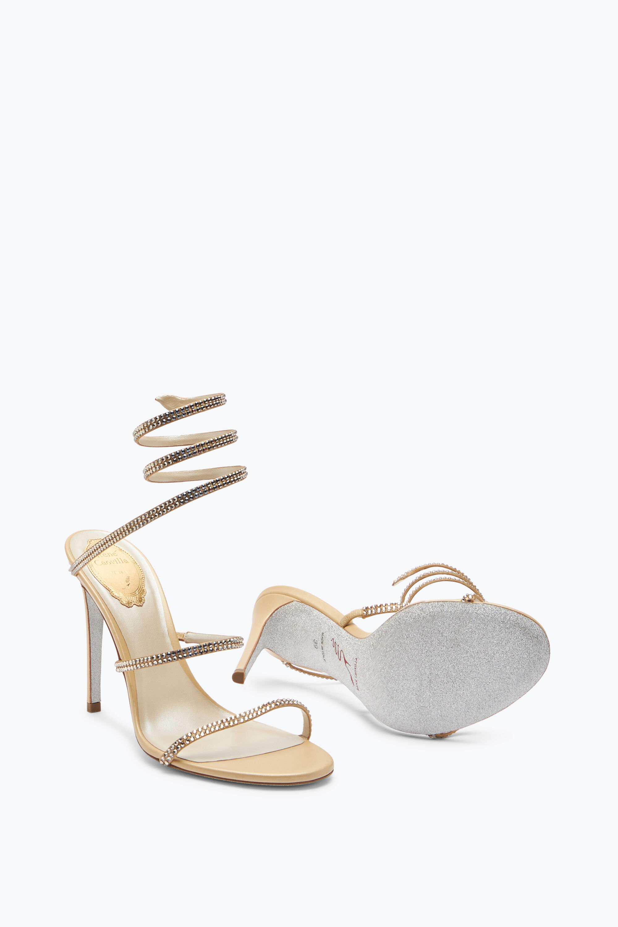 Jeweled Cleo Nude Sandal 105 | Rene Caovilla®