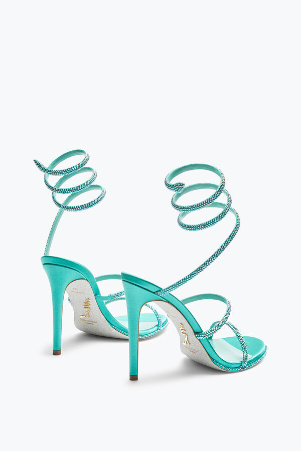 Cleo Aquamarine Sandal With Crystals 105