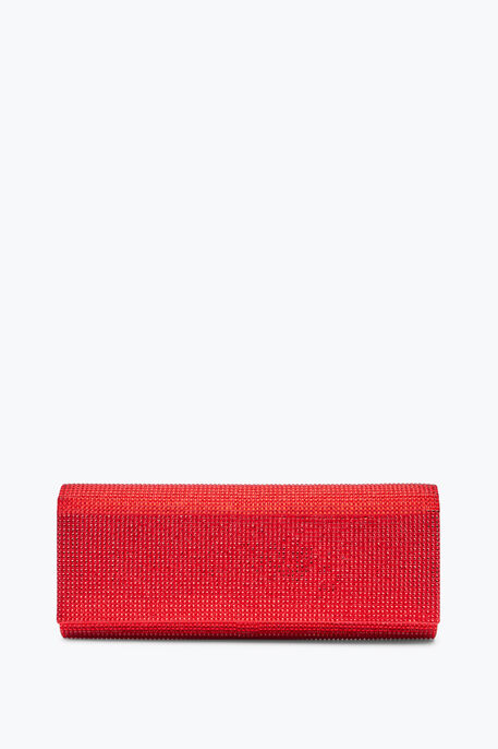 Zafira Red Clutch With All-Over Crystals Zafira Red Clutch With All-Over Crystals