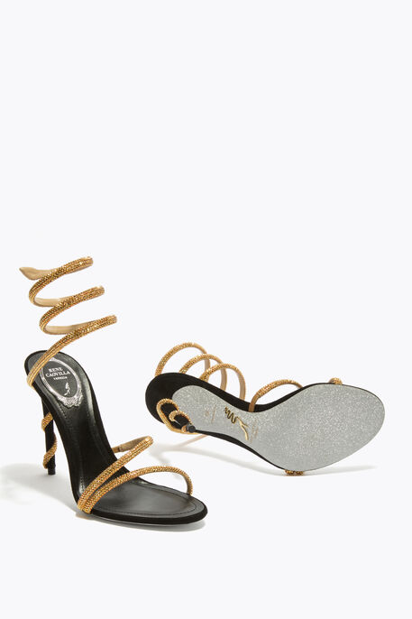 MARGOT BLACK AND GOLD SANDAL 105 MARGOT BLACK AND GOLD SANDAL 105