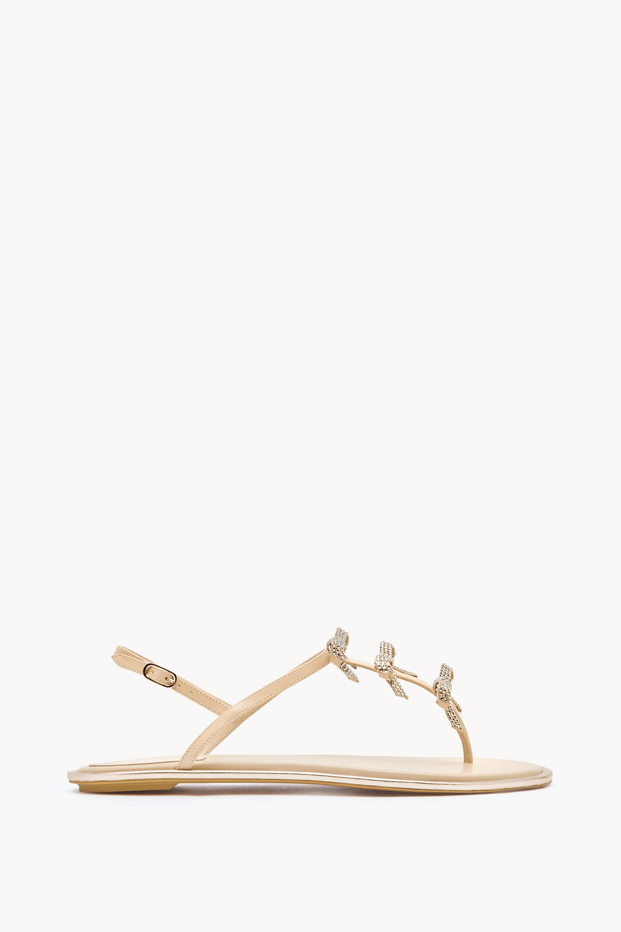 Jeweled CATERINA CHAMPAGNE THONG SANDAL 10 | Rene Caovilla®