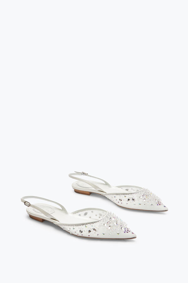 Cinderella White Slingback 10