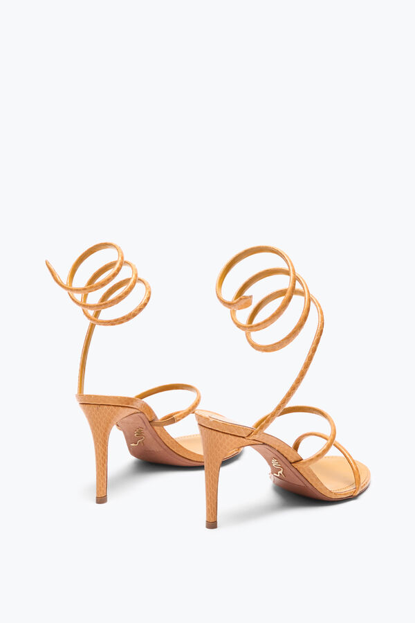 CLEO OCHRE AYERS LEATHER SANDAL 80
