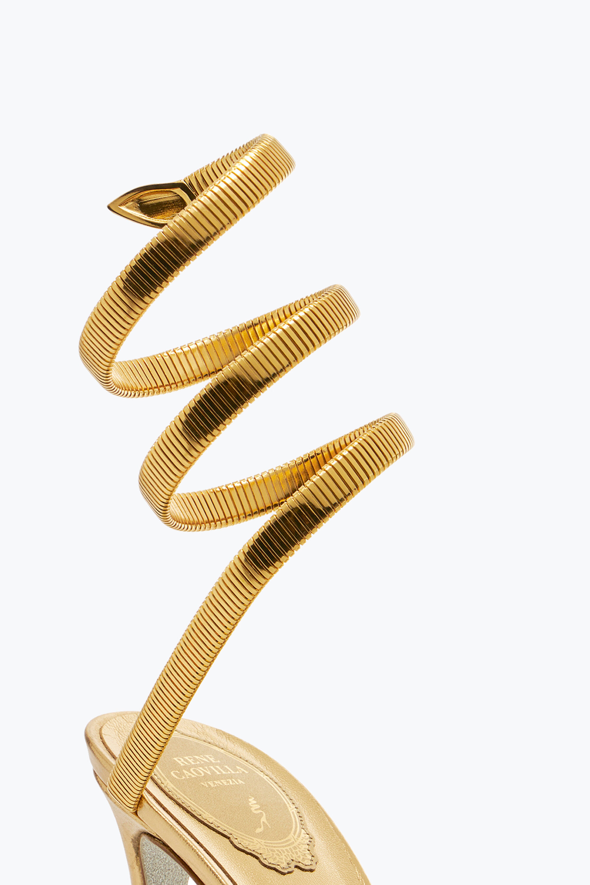 Jeweled JUNIPER METAL GOLD SANDAL 105 | Rene Caovilla®