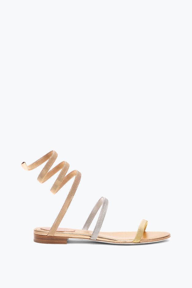 TRIGOLD CLEO THREE-TONED FLAT SANDAL 10