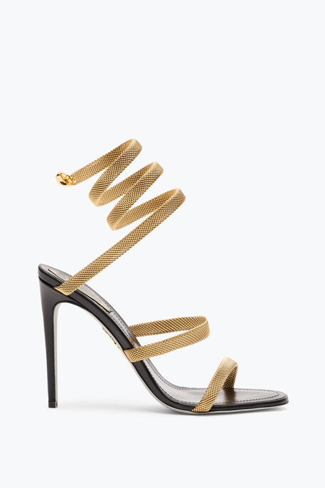 TRIGOLD CLEO BLACK-GOLD SANDAL 105