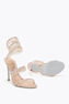 CHANDELIER LIGHT PINK SATIN/SILK STRASS SANDAL