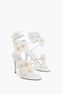 PEACH FLOWER IVORY SATIN/CRYSTAL-CREAM STRASS SANDAL