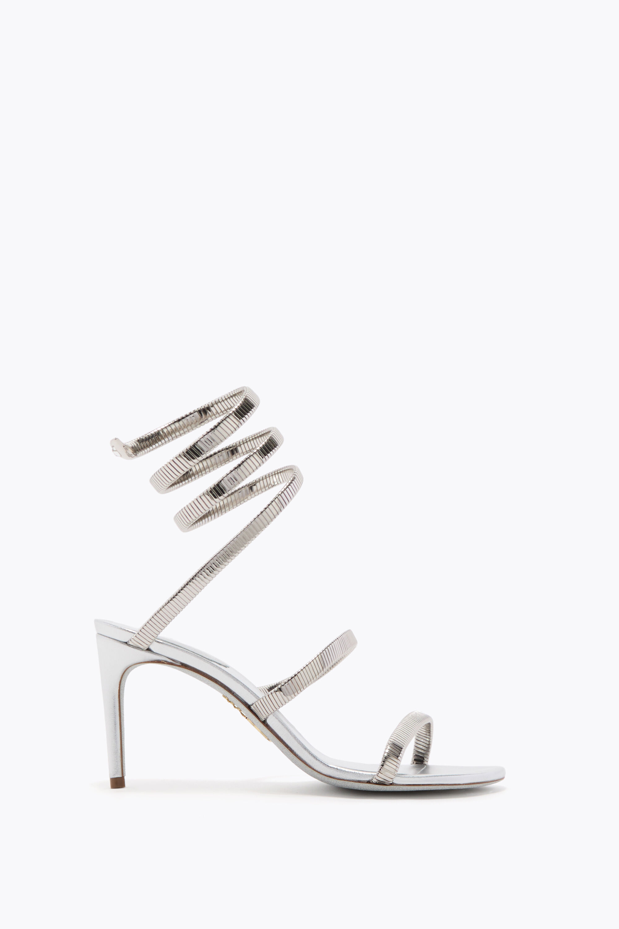 Jeweled JUNIPER METALLIC SILVER SANDAL 80 | Rene Caovilla®